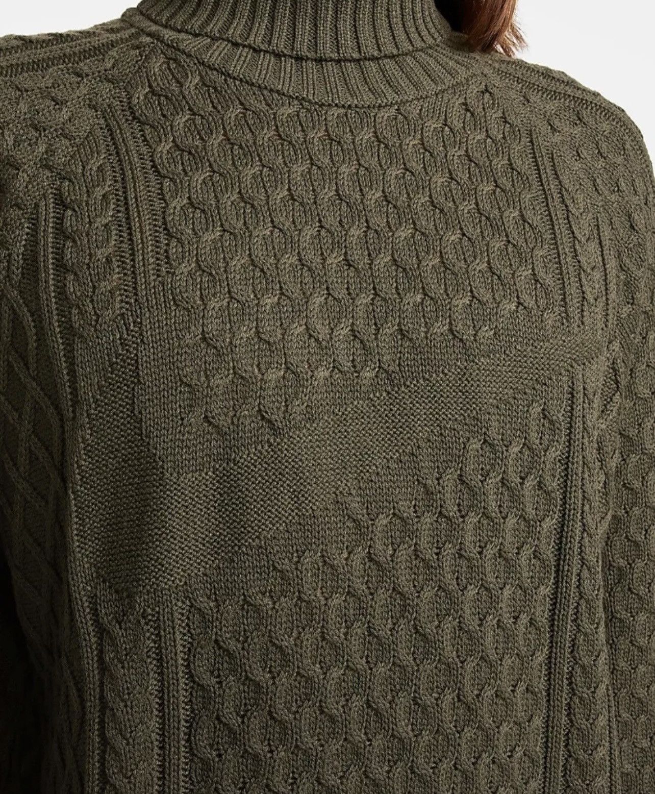 Nike Nike Life Cable Knit Turtleneck Green Sweater Size US L / EU 52-54 / 3 - 2 Thumbnail