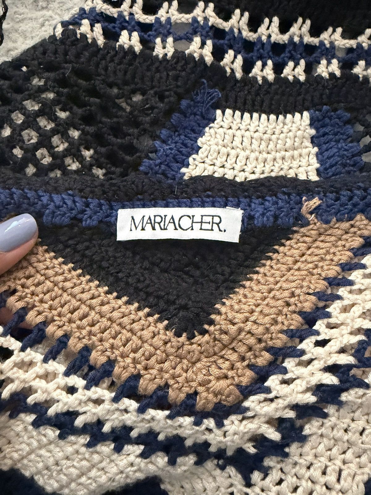 Other Maria Cher Striped Blue Black Knit Bodysuit Size S / US 4 / IT 40 - 2 Thumbnail