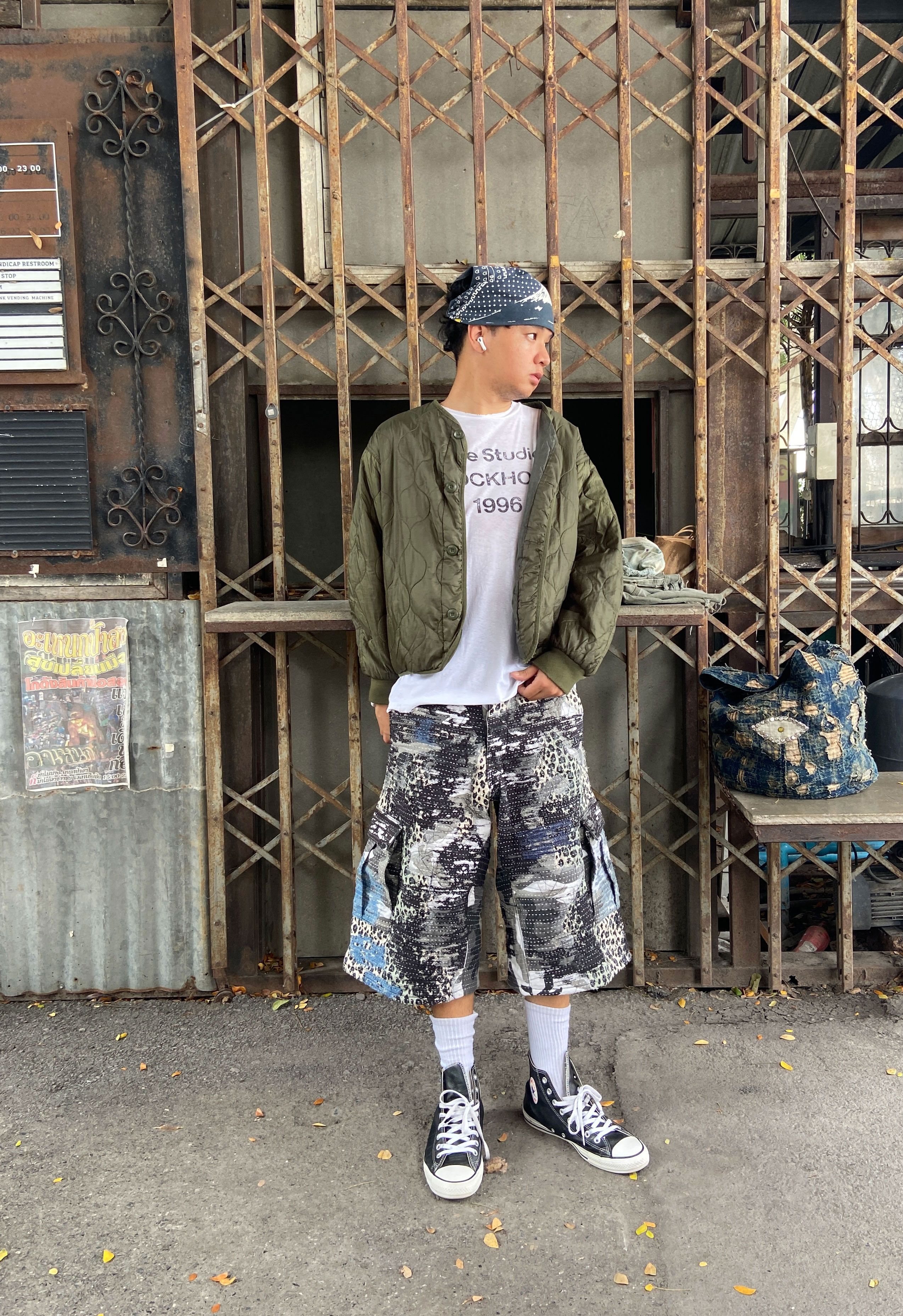 Japanese Brand 1/1 Boro Leopard Camo shorts baggy Size US 34 / EU 50 - 12 Thumbnail
