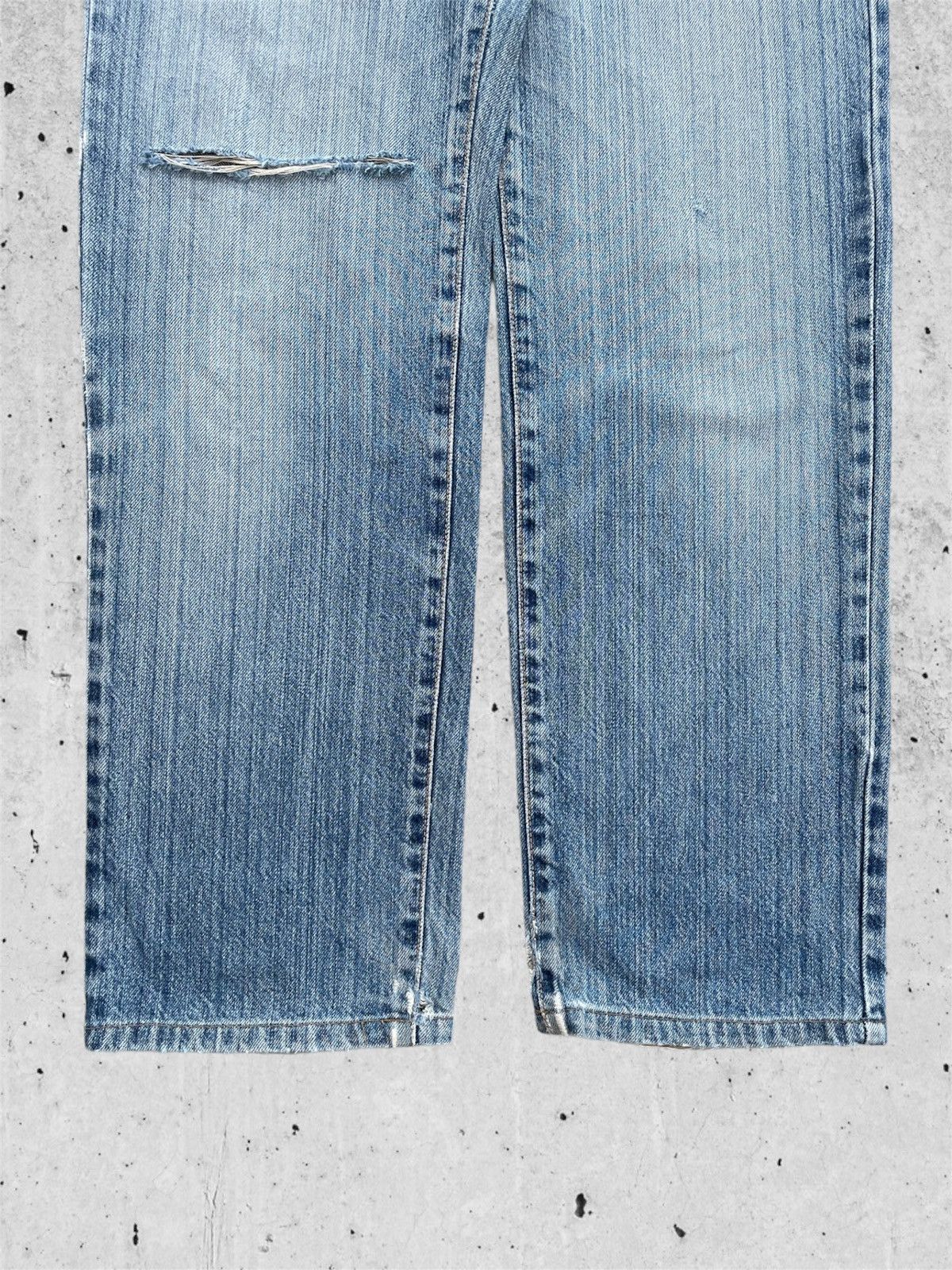 Edwin × Japanese Brand 🔥 Edwin Us Classic Light Blue Distressed Denim W29🔥 Size US 29 - 4 Thumbnail