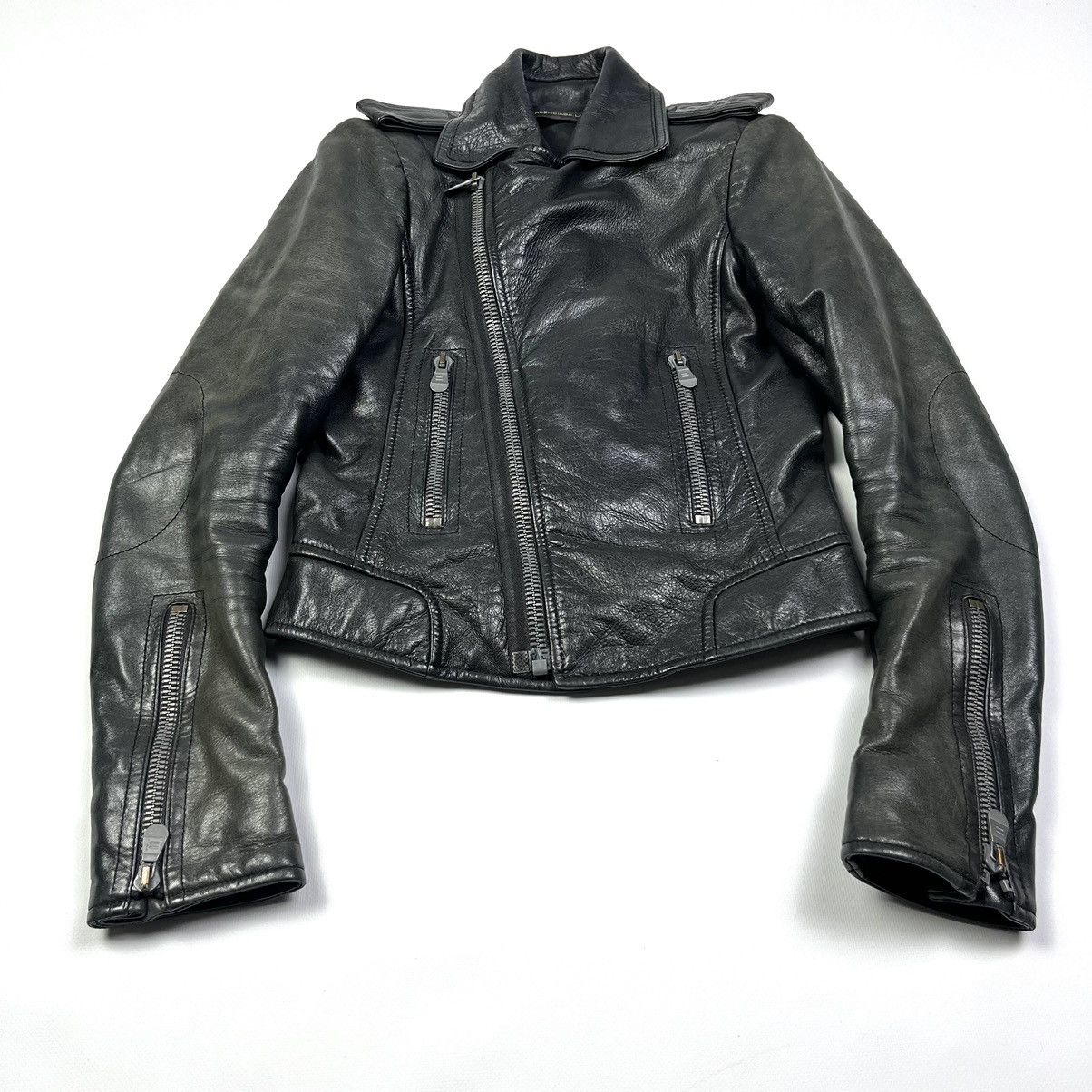 Balenciaga Balenciaga Vintage Leather Moto Jacket Luxury Black Size XS / US 0-2 / IT 36-38 - 2 Thumbnail