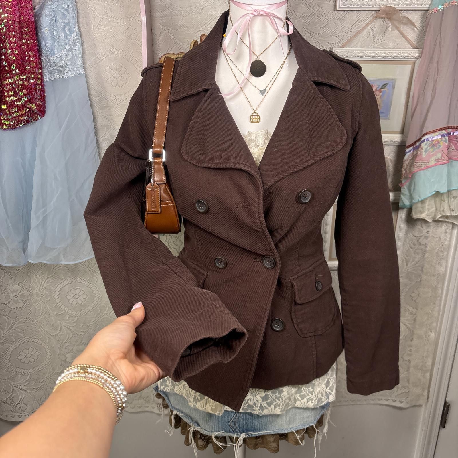 Mossimo y2k brown fitted bella swan jacket Size S / US 4 / IT 40 - 2 Thumbnail