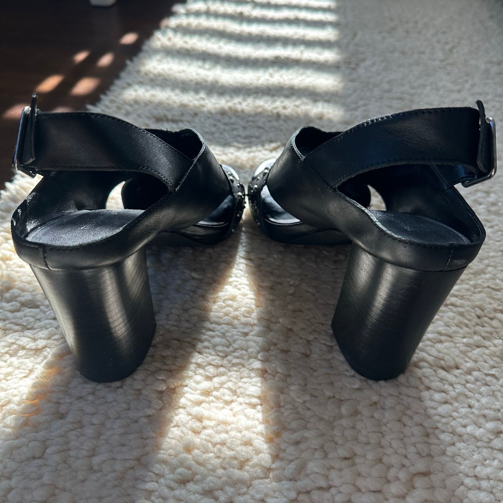 Treasure & Bond Treasure & Bond Stacked Heel Studded Sandal Black Size 8.5 Size US 8.5 / IT 38.5 - 4 Thumbnail