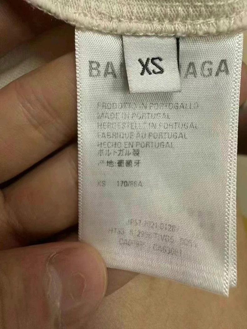 Balenciaga Balenciaga Blue and White Front and Back Letter Short Slee Size US XS / EU 42 / 0 - 4 Thumbnail