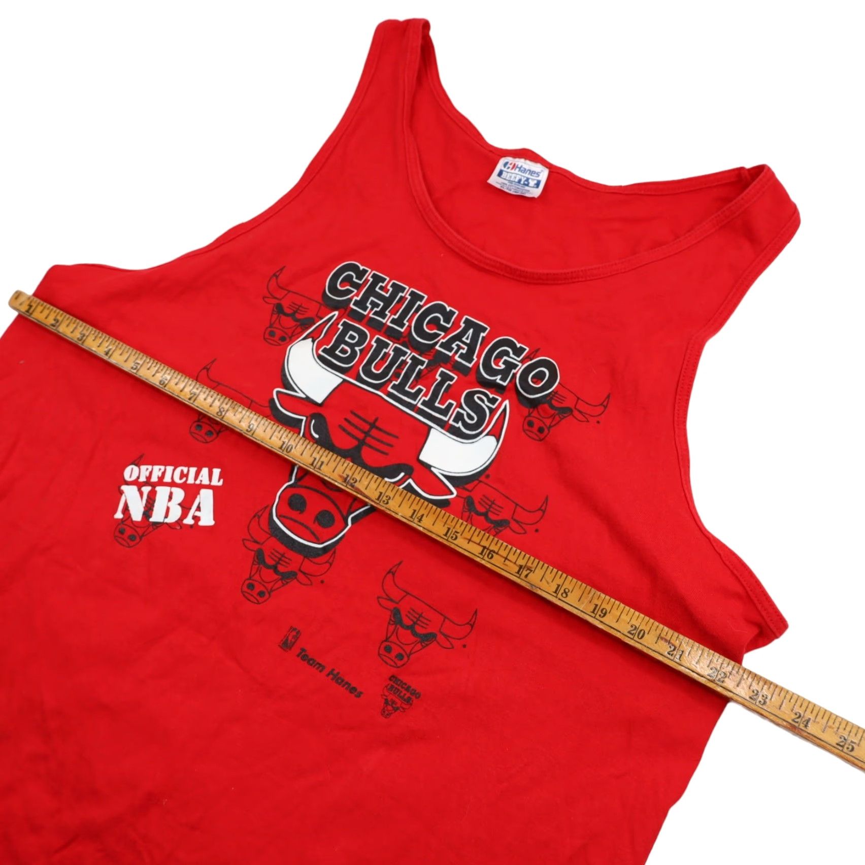 NBA VINTAGE Hanes Chicago Bulls Tank Top Shirt XL Men Red Notes 90s Graphic Hanes USA Made Basketball Mens Team NBA Size US XL / EU 56 / 4 - 5 Thumbnail