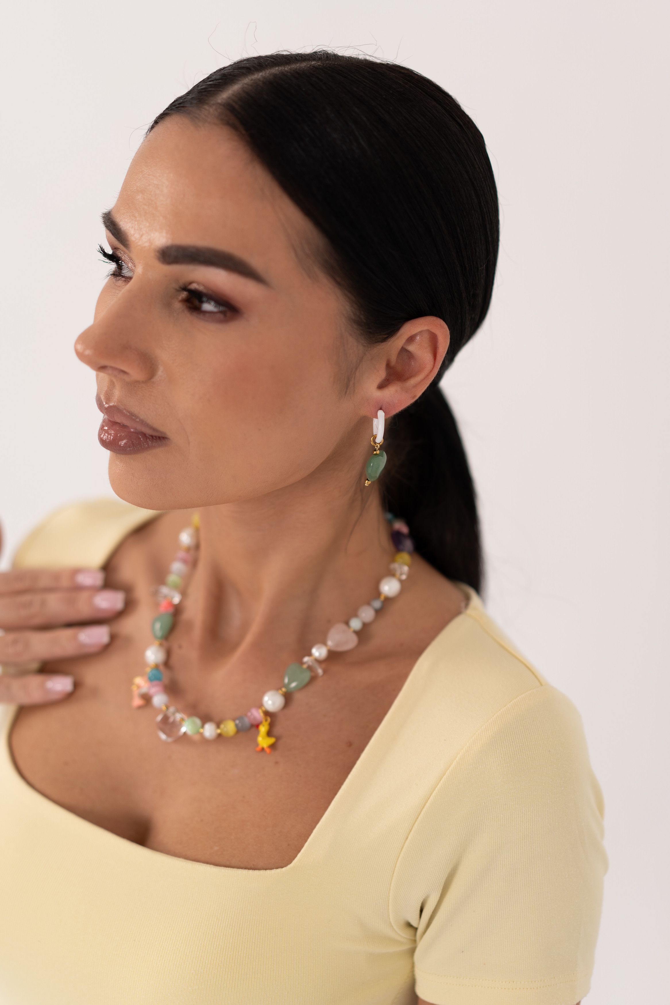 Other Gemstone Necklace & Earrings Set | Handmade Jewelry Size ONE SIZE - 5 Thumbnail