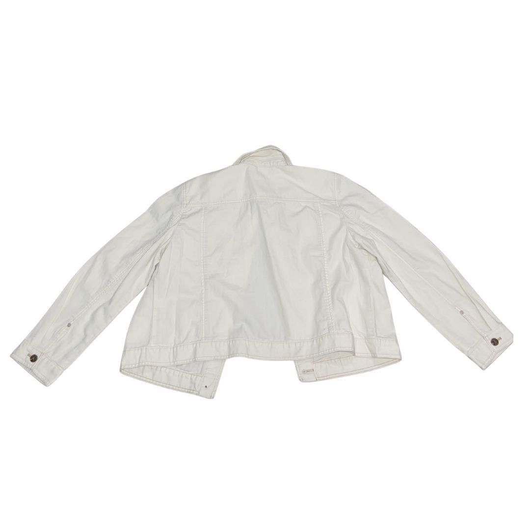 Talbots Studio Chore Button Jacket Ivory XL NWT% Cotton Casual Chic Size XL / US 12-14 / IT 48-50 - 2 Thumbnail