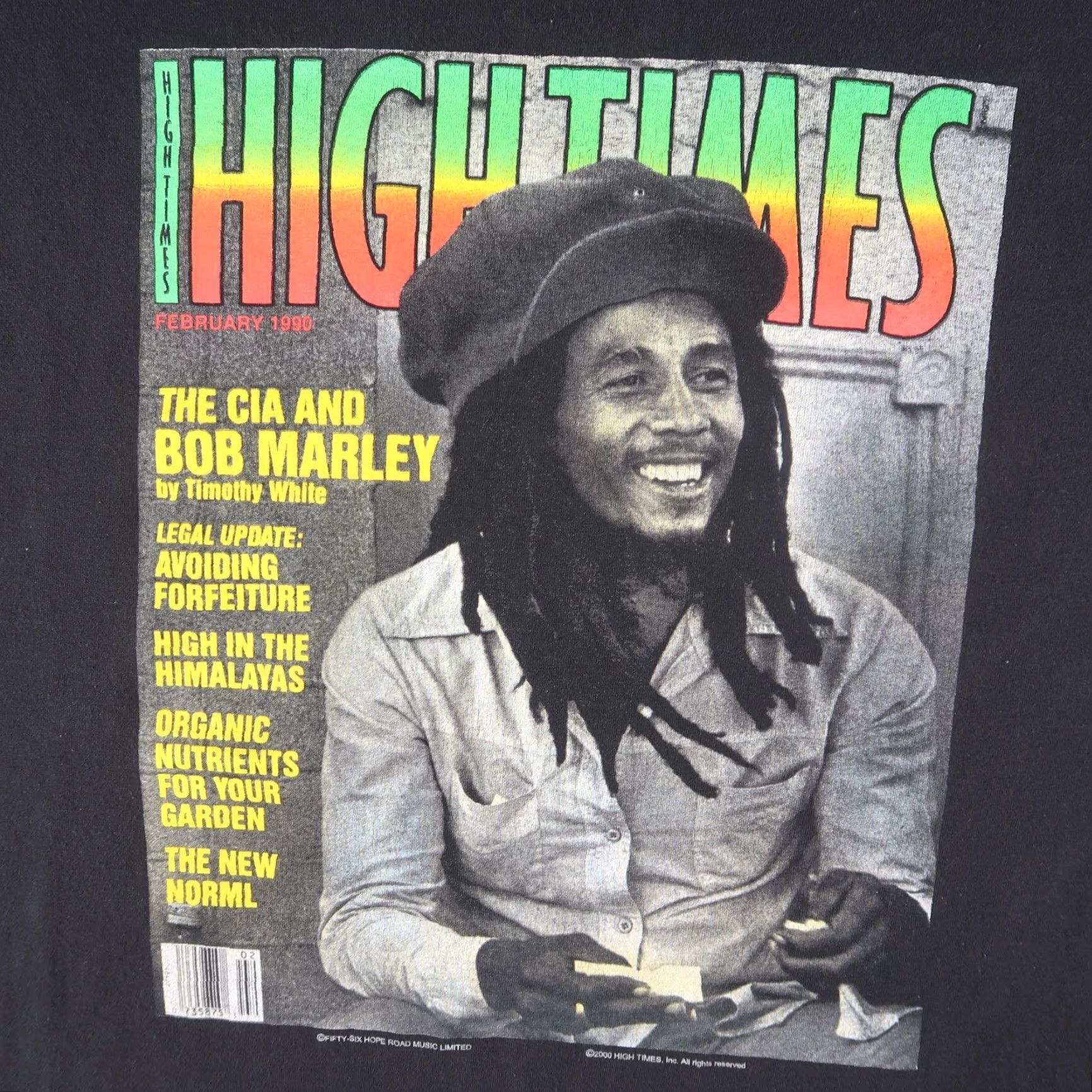 Vintage VINTAGE 2000s Bob Marley High Times Cover Black Cotton Graphic T Shirt XXL Unisex Hip Hop Style Made in USA Size US XXL / EU 58 / 5 - 3 Thumbnail