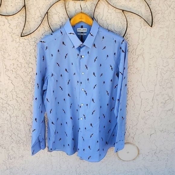 Other Crosby & Howard Stretch Fabric Light Blue Button Down LS Bir Size US XL / EU 56 / 4 - 1 Thumbnail