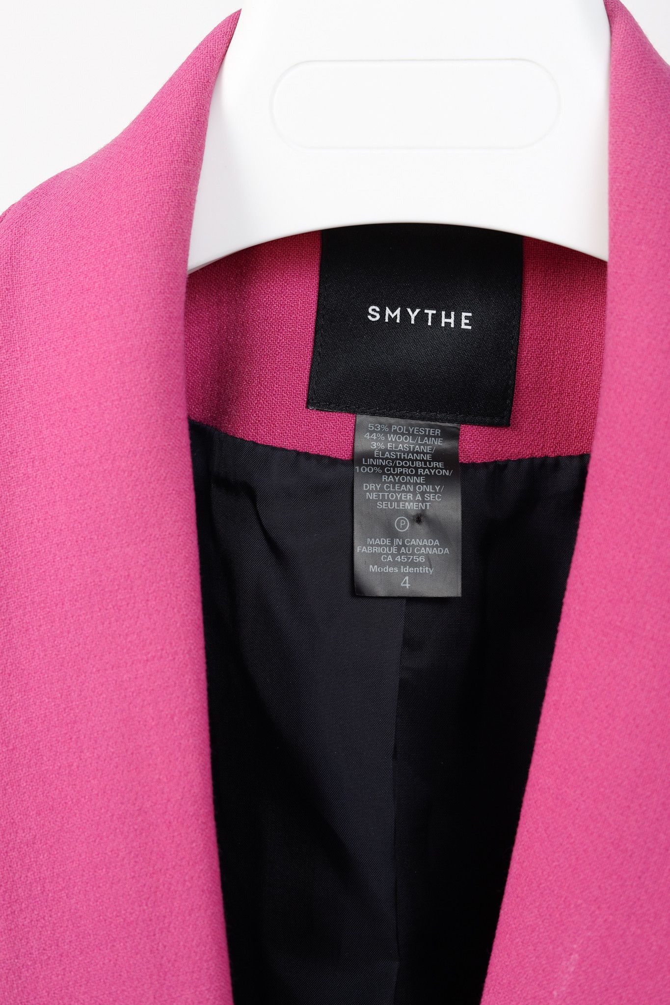 SMYTHE Smythe PS/20 "Violet" Wool-Blend Long Shawl Blazer Size S / US 4 / IT 40 - 4 Thumbnail