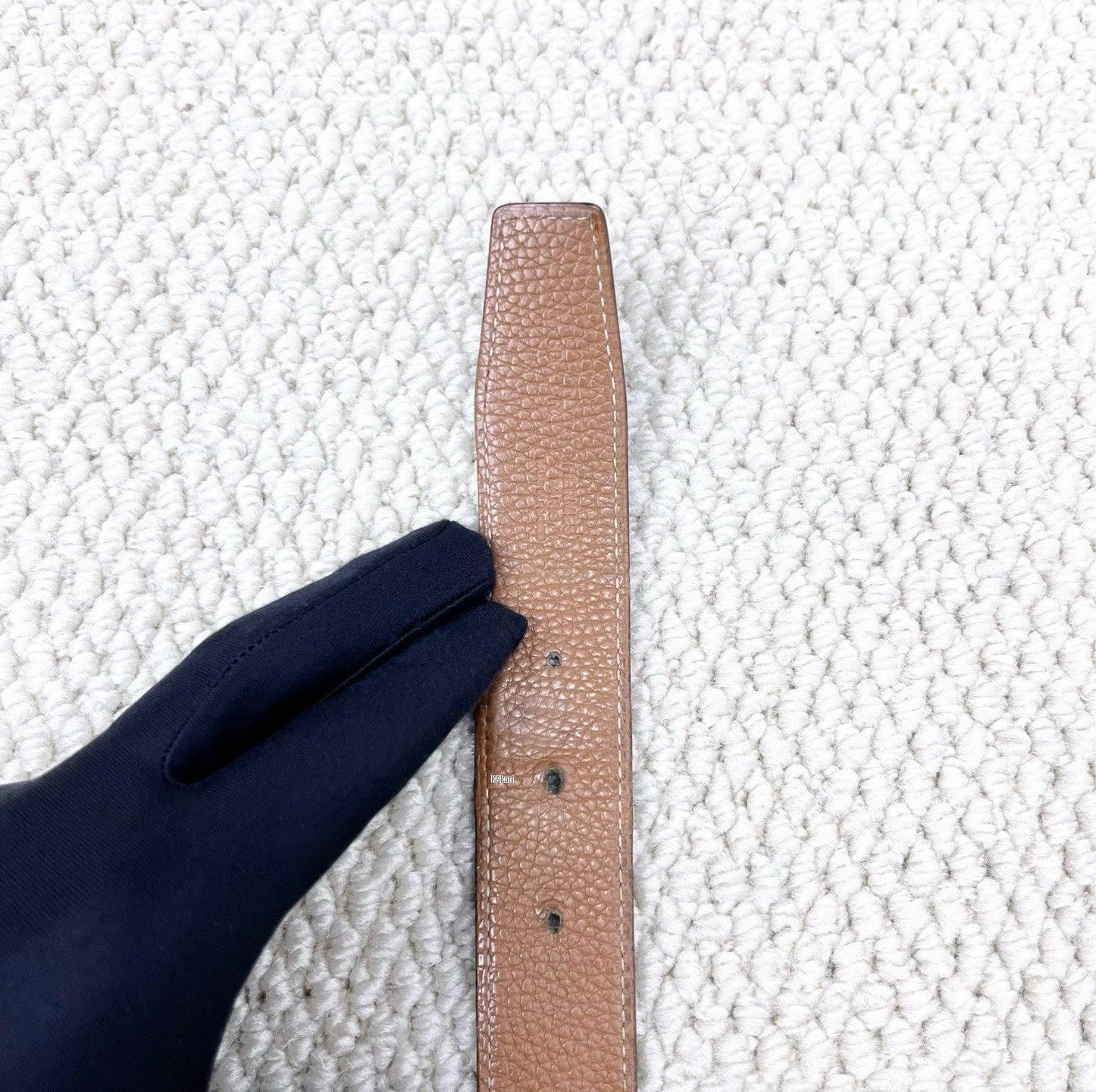 Hermes Hermes Togo Black Gold H Reversible Belt Size ONE SIZE - 6 Thumbnail
