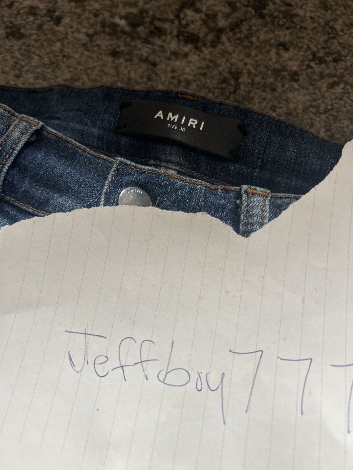 Amiri AMIRI SKINNY DENIM JEAN Size US 30 / EU 46 - 2 Thumbnail