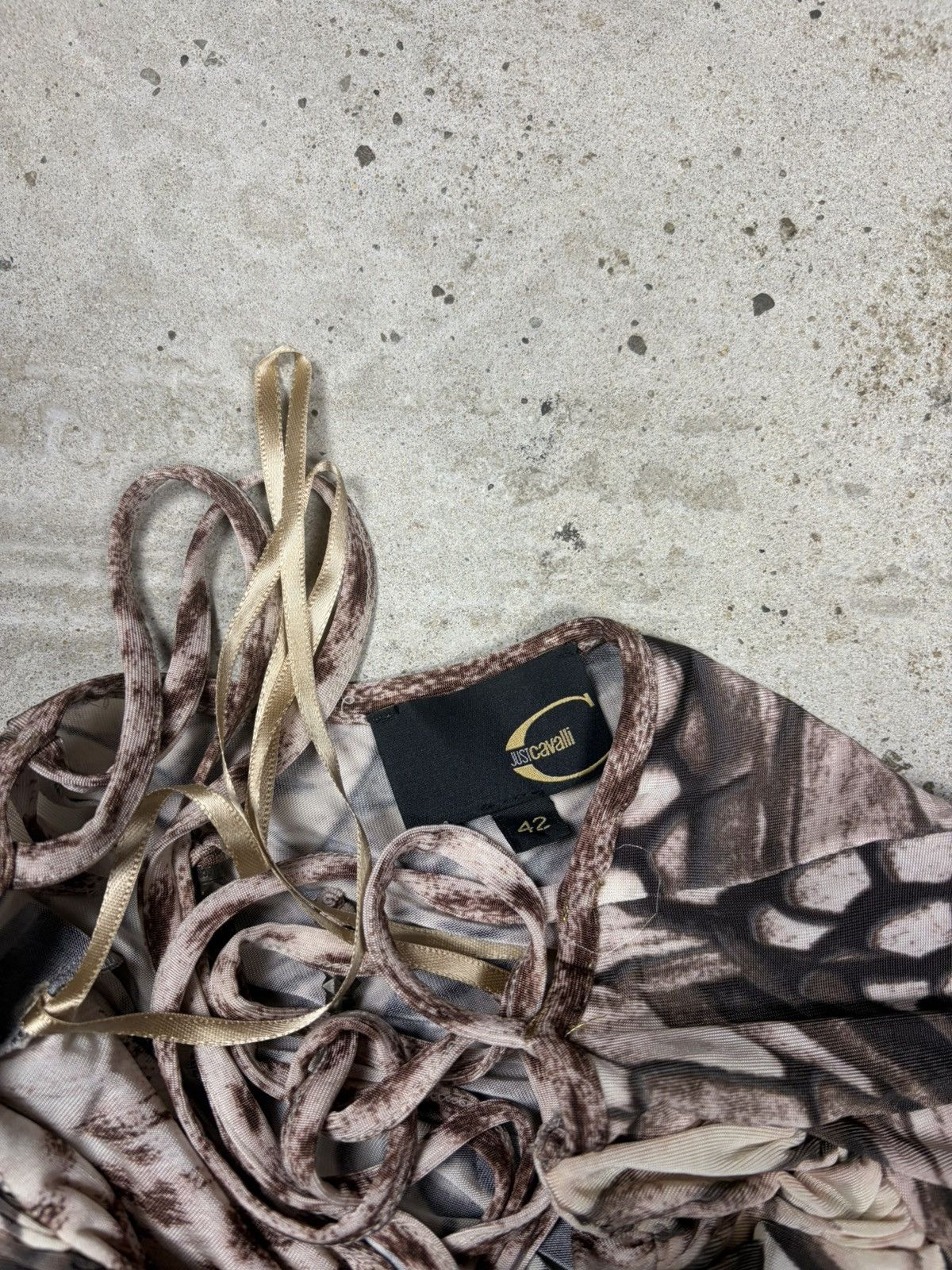 Just Cavalli 2000s Roberto Just Cavalli Snake Skin Print Dress Animal Size M / US 6-8 / IT 42-44 - 9 Thumbnail