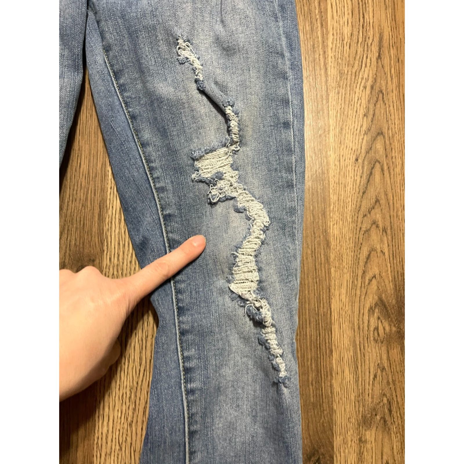 Fashion Nova Fashion Nova Jeans Women's Size 3 Blue Denim Skinny Distressed Pockets Womens Size 26" / US 2 / IT 38 - 4 Thumbnail