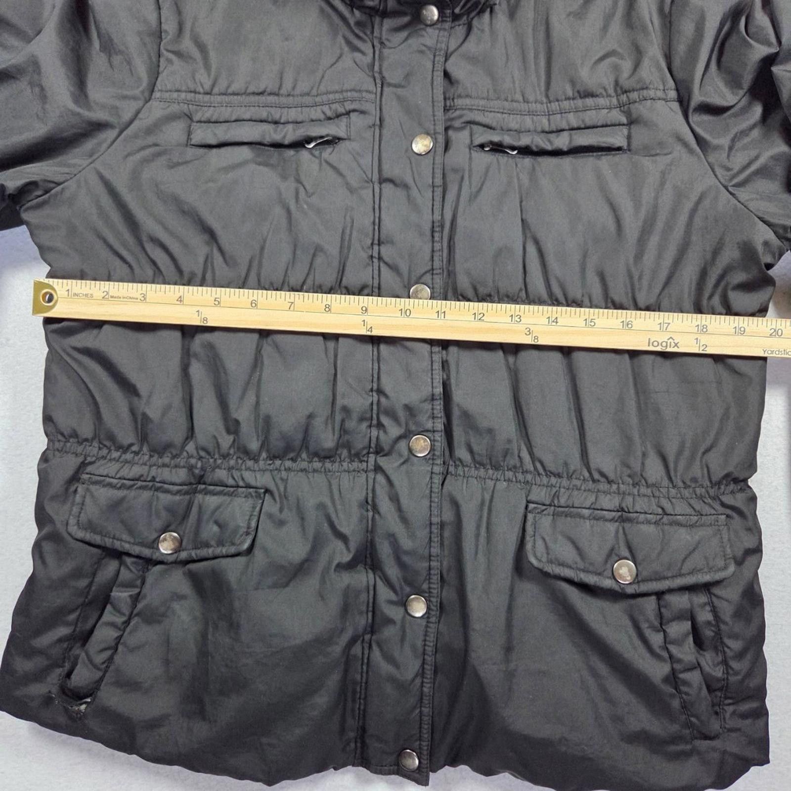Designer Maralyn & Me Womens XL Black Quilted Puffer Winter Jacket Size XL / US 12-14 / IT 48-50 - 7 Thumbnail