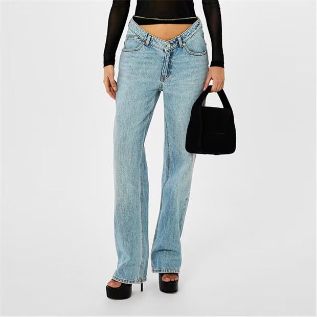 Alexander Wang o1g2r1mq0824 Nameplate V Front Demin Jean in Denim Blue Size 27" / US 4 / IT 40 - 3 Thumbnail