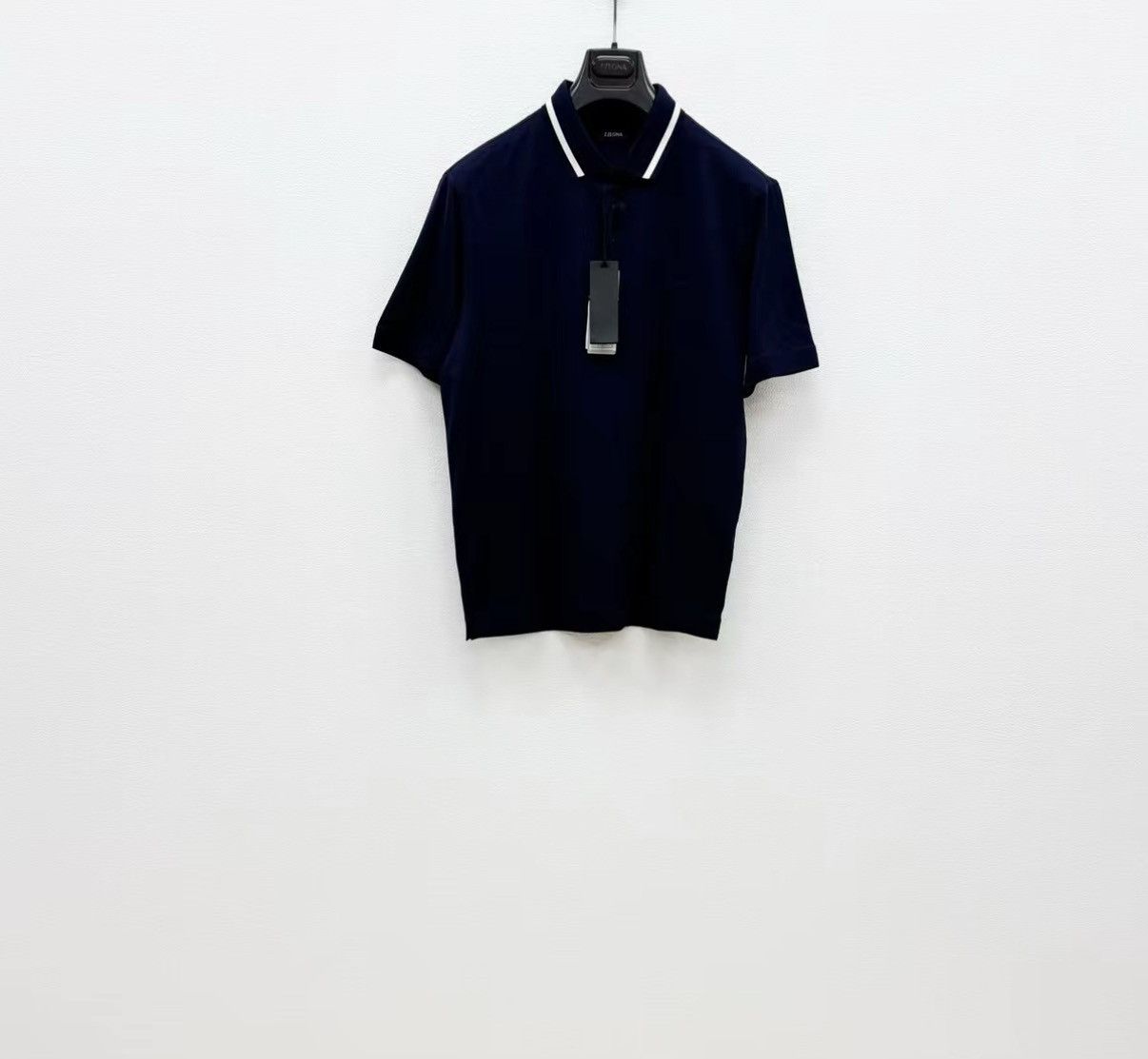 Z Zegna ZEGNA 100% Cotton Short Sleeve Polo Shirt J30 Size US L / EU 52-54 / 3 - 1 Thumbnail
