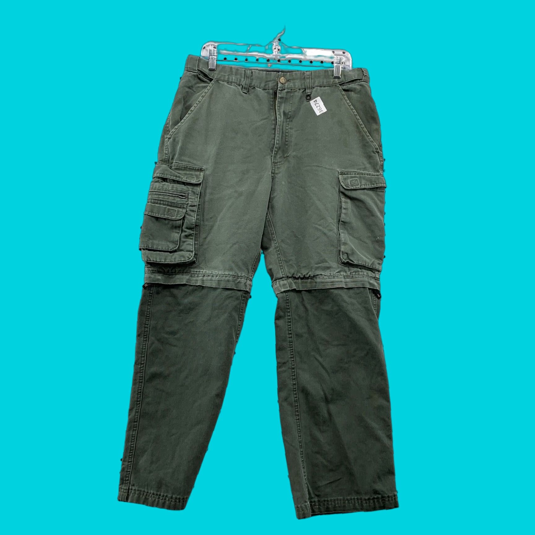 Vintage BSA Boys Scout America Convertible Cargo Pants Mens 32x29 Green Utility Shirt Size US 32 / EU 48 - 1 Thumbnail