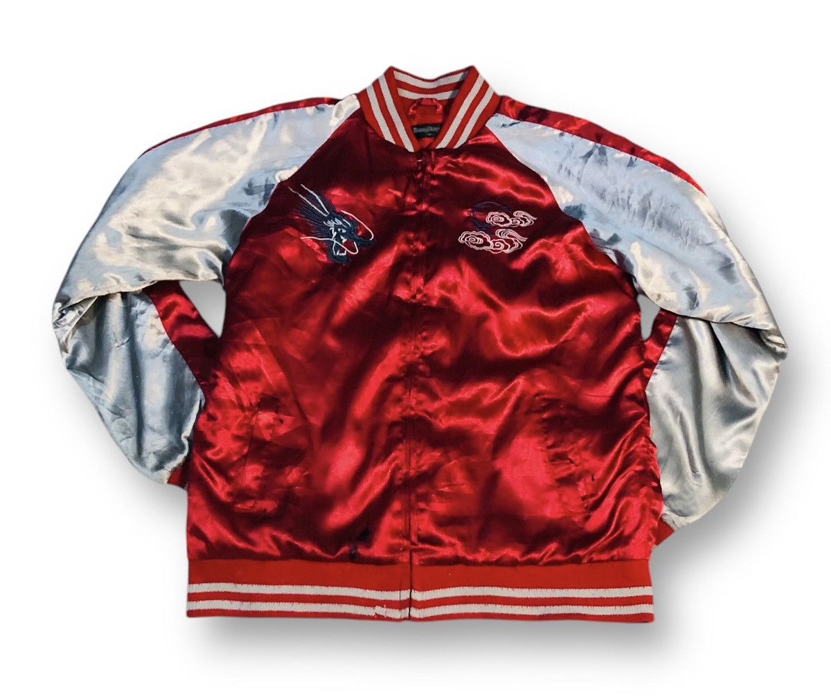 Japanese Brand Vintage Dragon Sukajan Embroidery Jacket By Jimmy Dragon (7) Size US L / EU 52-54 / 3 - 1 Thumbnail