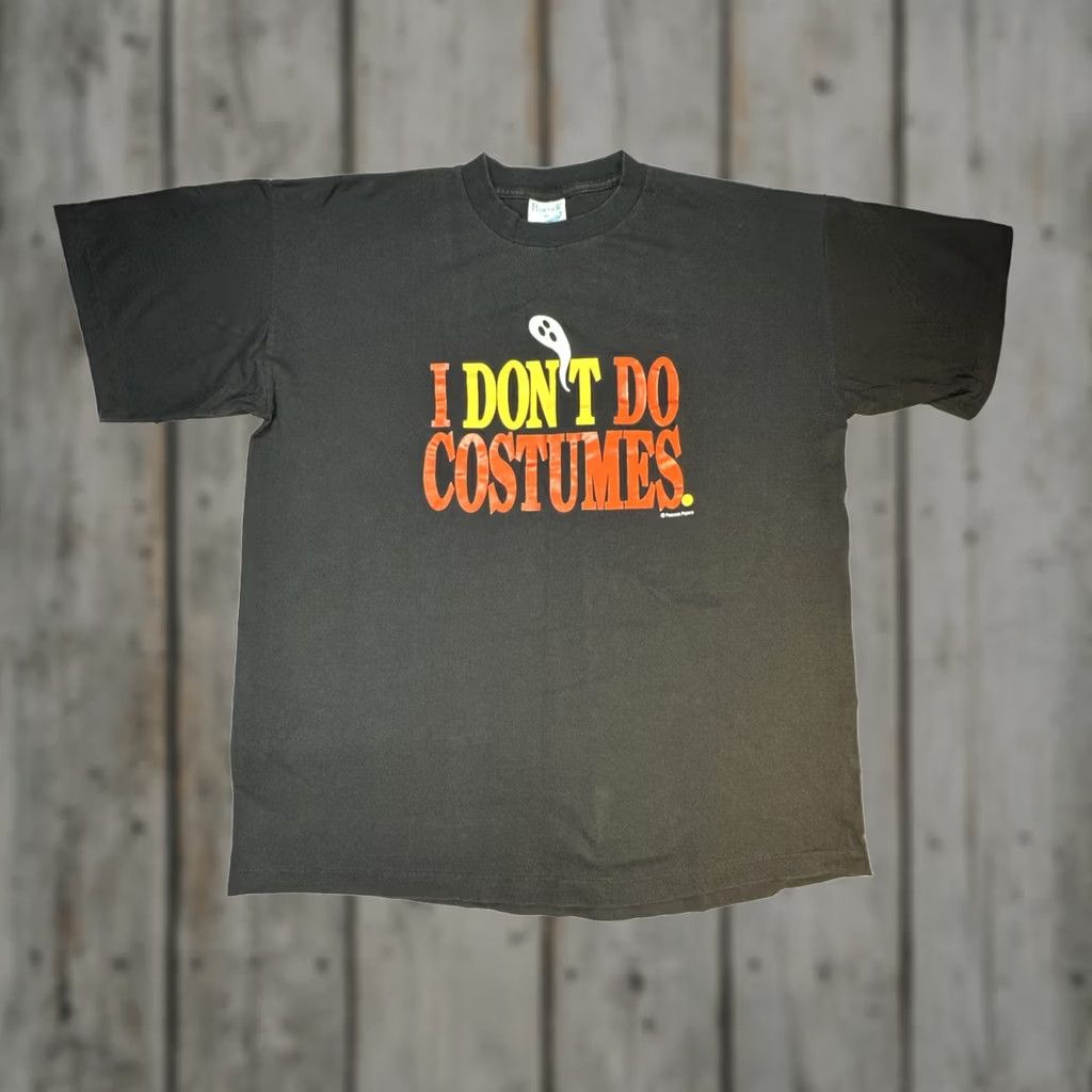 Vintage Vintage XL Black Cotton Tee - 80s Halloween Graphic Shirt Size US XL / EU 56 / 4 - 1 Thumbnail