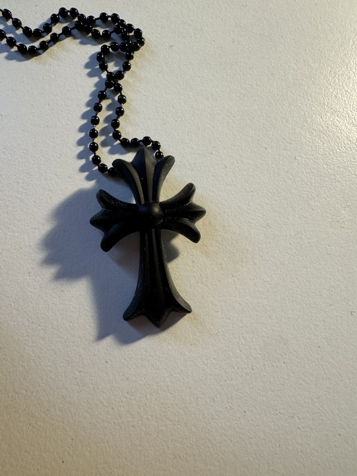 Chrome Hearts black silichrome necklace