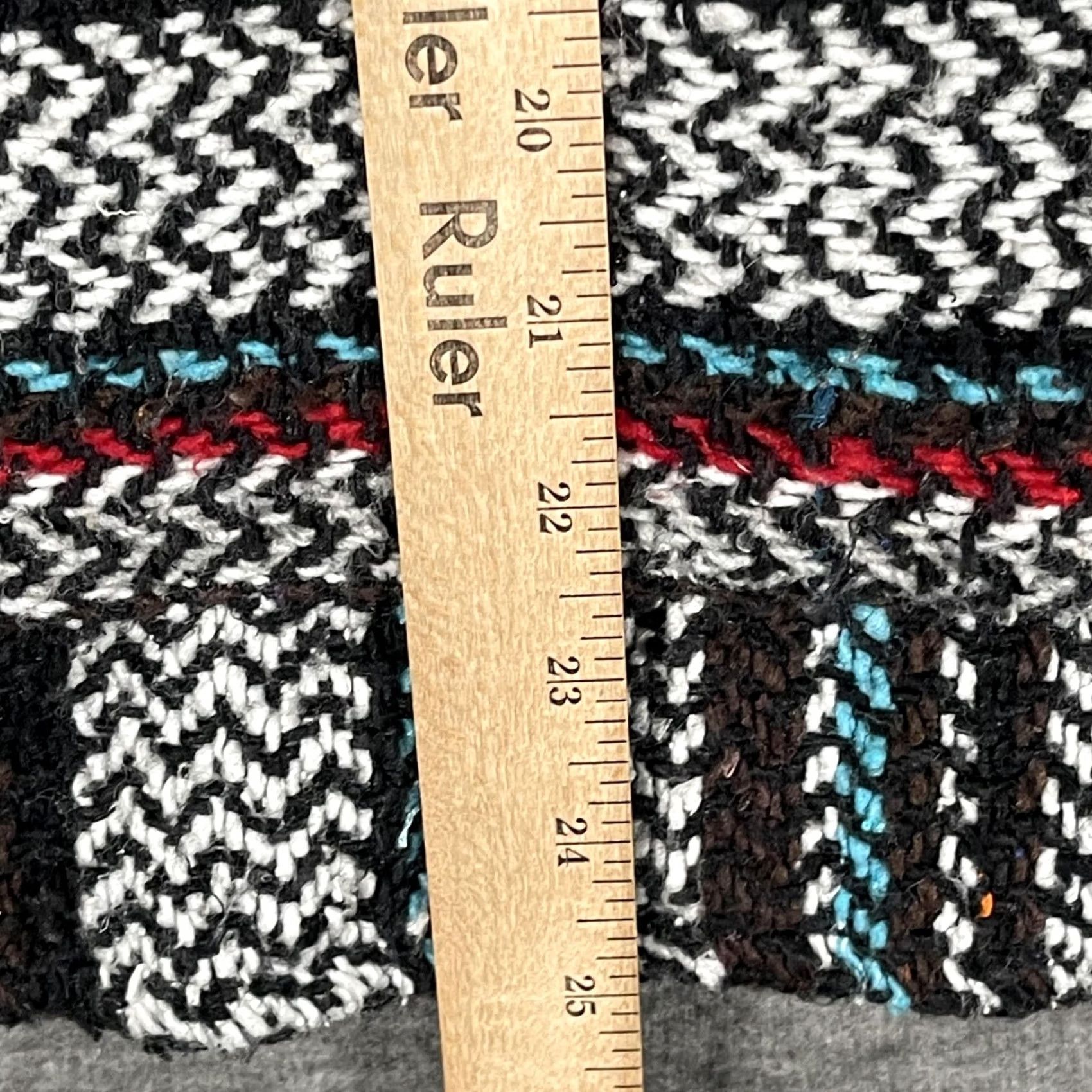 KangaROOS Baja Joe Hoodie Mens XL Black White Stripe Pullover Kangaroo Pocket Multicolor Accent Pattern Knit Fabric Size US XL / EU 56 / 4 - 4 Thumbnail