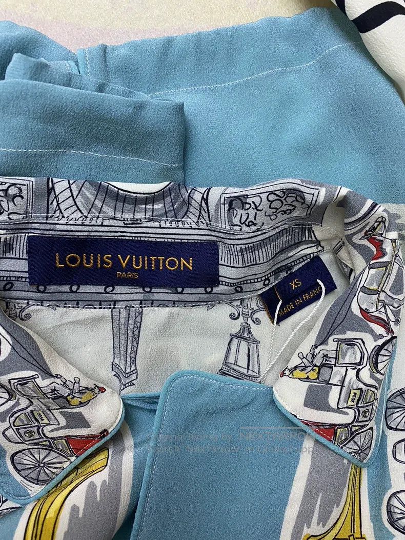 Louis Vuitton Louis Vuitton Mulberry Silk Printed Shirt Size US XS / EU 42 / 0 - 6 Thumbnail