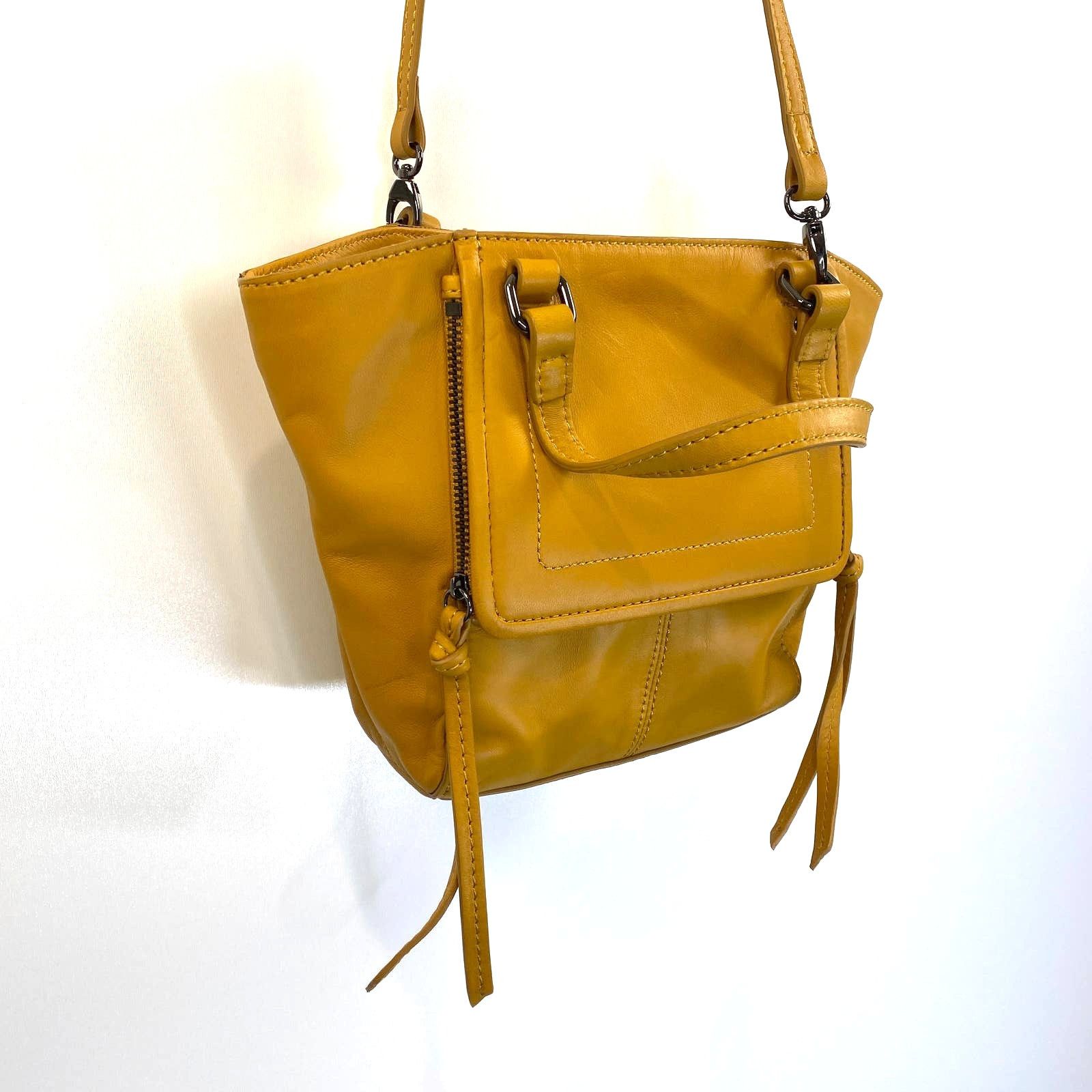 Other Kooba Orian Mini Flap Crossbody Small Leather Tote Yellow Size ONE SIZE - 8 Thumbnail