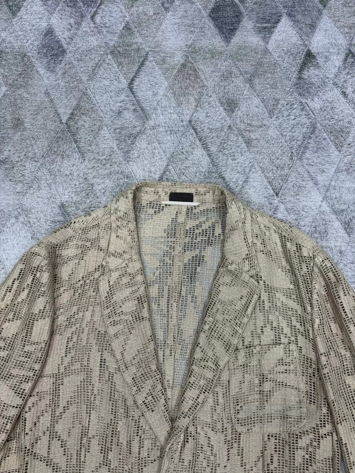 Ermenegildo Zegna Zegna Couture Spring Summer Hollow Out Blazer. Size US L / EU 52-54 / 3 - 3 Thumbnail