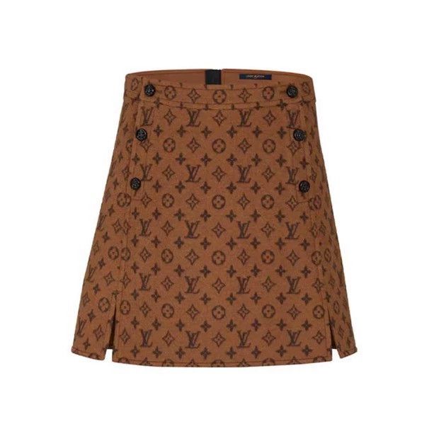 Louis Vuitton Monogram Wool Skirt