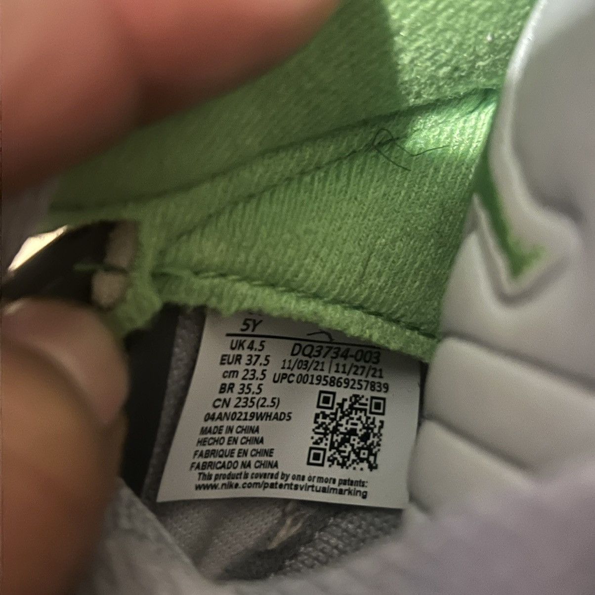Jordan Brand Air Jordan 5 Green Bean Size 5y Size US 5 / EU 37 - 6 Thumbnail
