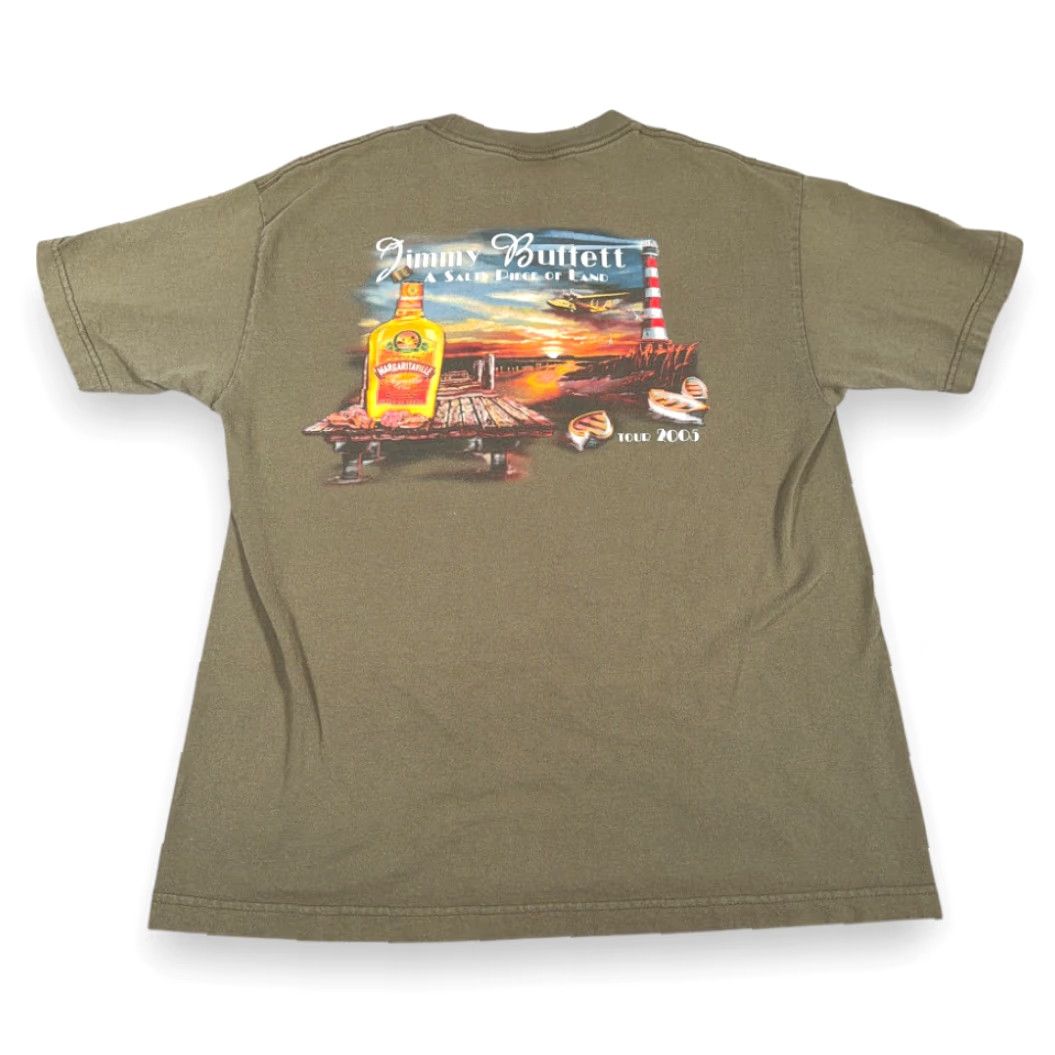 Levi's VINTAGE Levi's Jimmy Buffett Shirt Adult LARGE Green Salty Land Tour 2005 T-Shirt Mens XS? Size US L / EU 52-54 / 3 - 2 Thumbnail