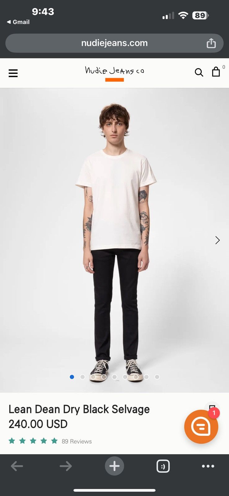 Nudie Jeans nudie lean dean 32/36 Size US 32 / EU 48 - 2 Thumbnail