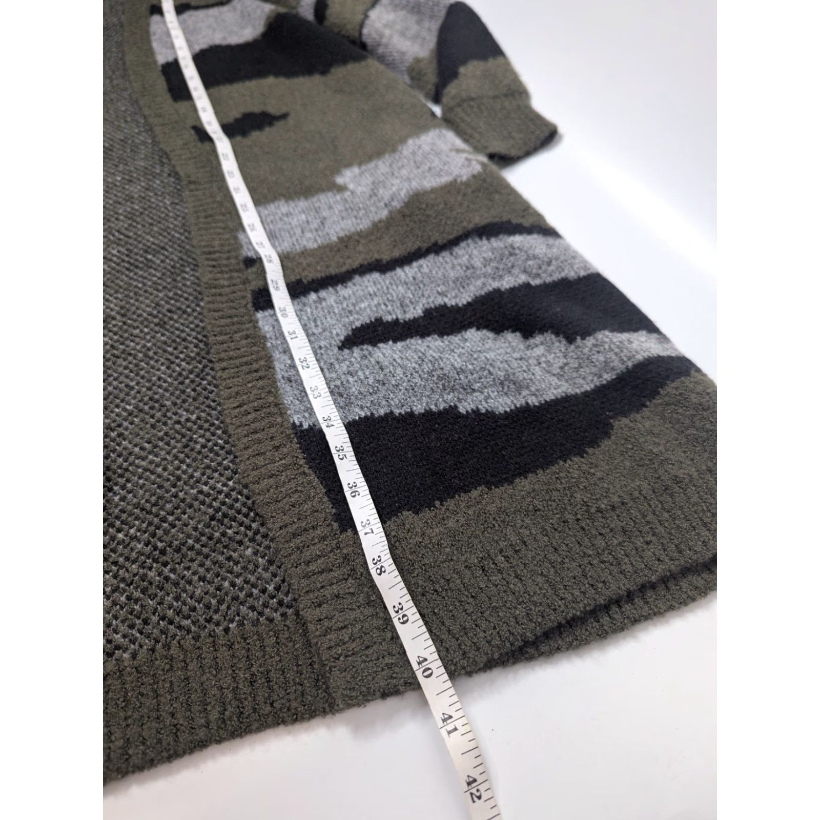 Vintage VINTAGE Knox Rose Camo Cardigan Women Sweater Large Olive Long Sleeve Open Front Boho Size L / US 10 / IT 46 - 5 Thumbnail