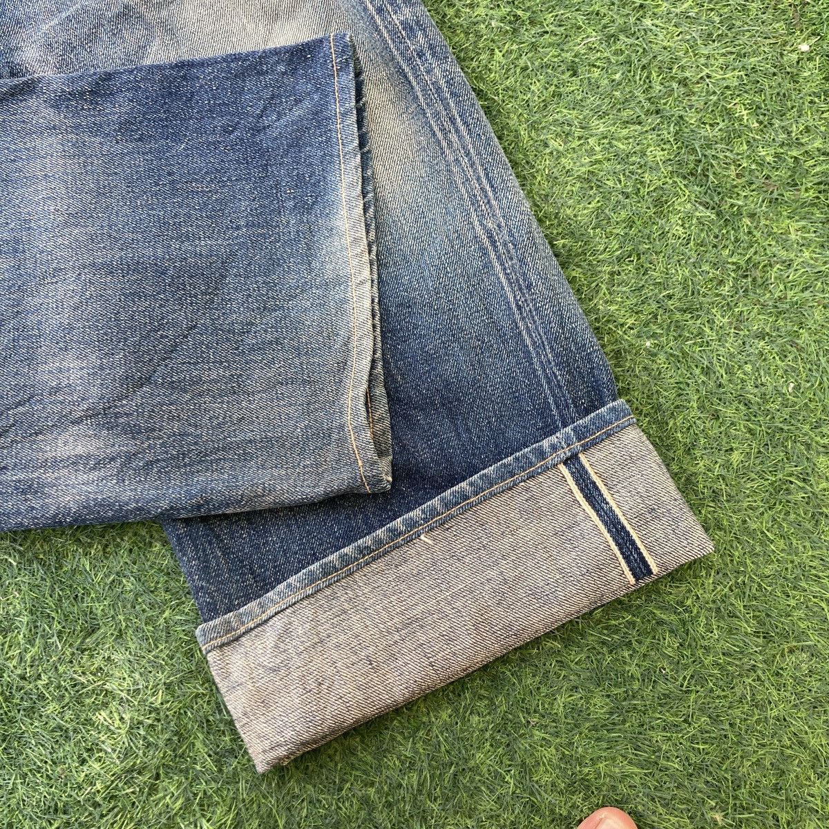 Denime VINTAGE DENIME SELVEDGE DISTRESSED JEANS Size US 32 / EU 48 - 7 Thumbnail