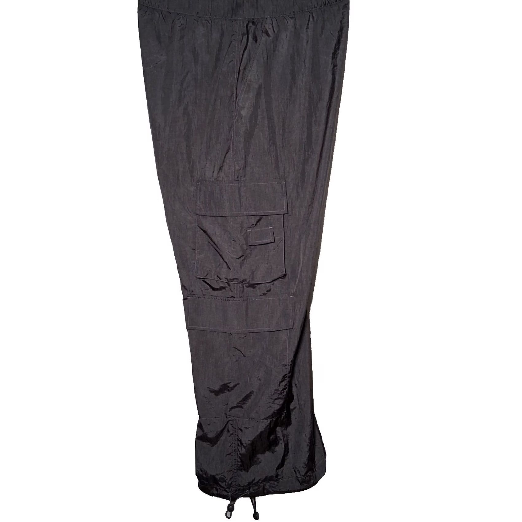 Vintage VINTAGE Arizona Jeans Parachute Pants Women XL Gray Nylon Baggy Wide-Leg Size 40" / US 18 - 5 Thumbnail