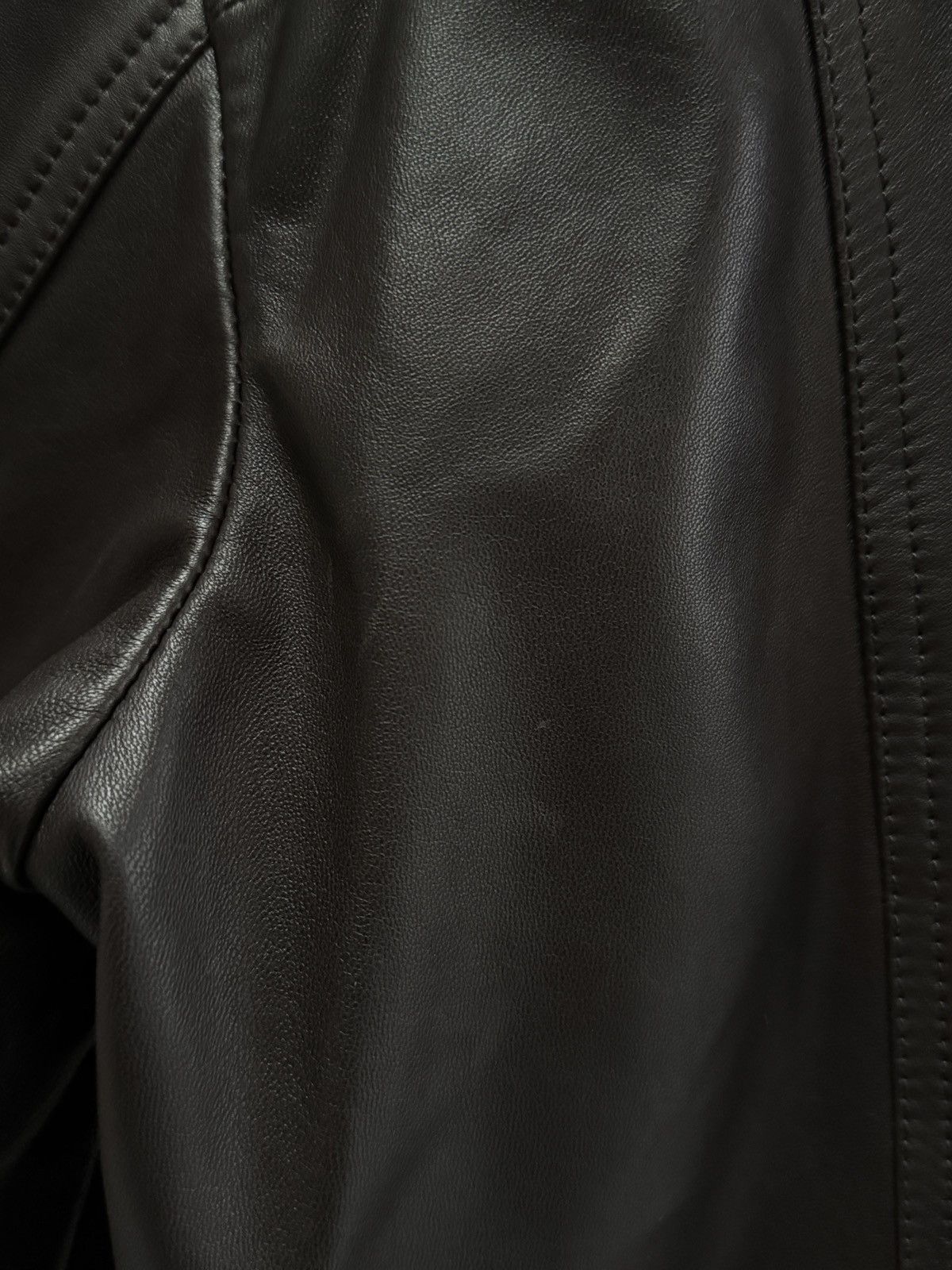 Armani Collezioni Armani Collezioni Men’s Brown Lambskin Leather Jacket IT 52 Size US L / EU 52-54 / 3 - 6 Thumbnail