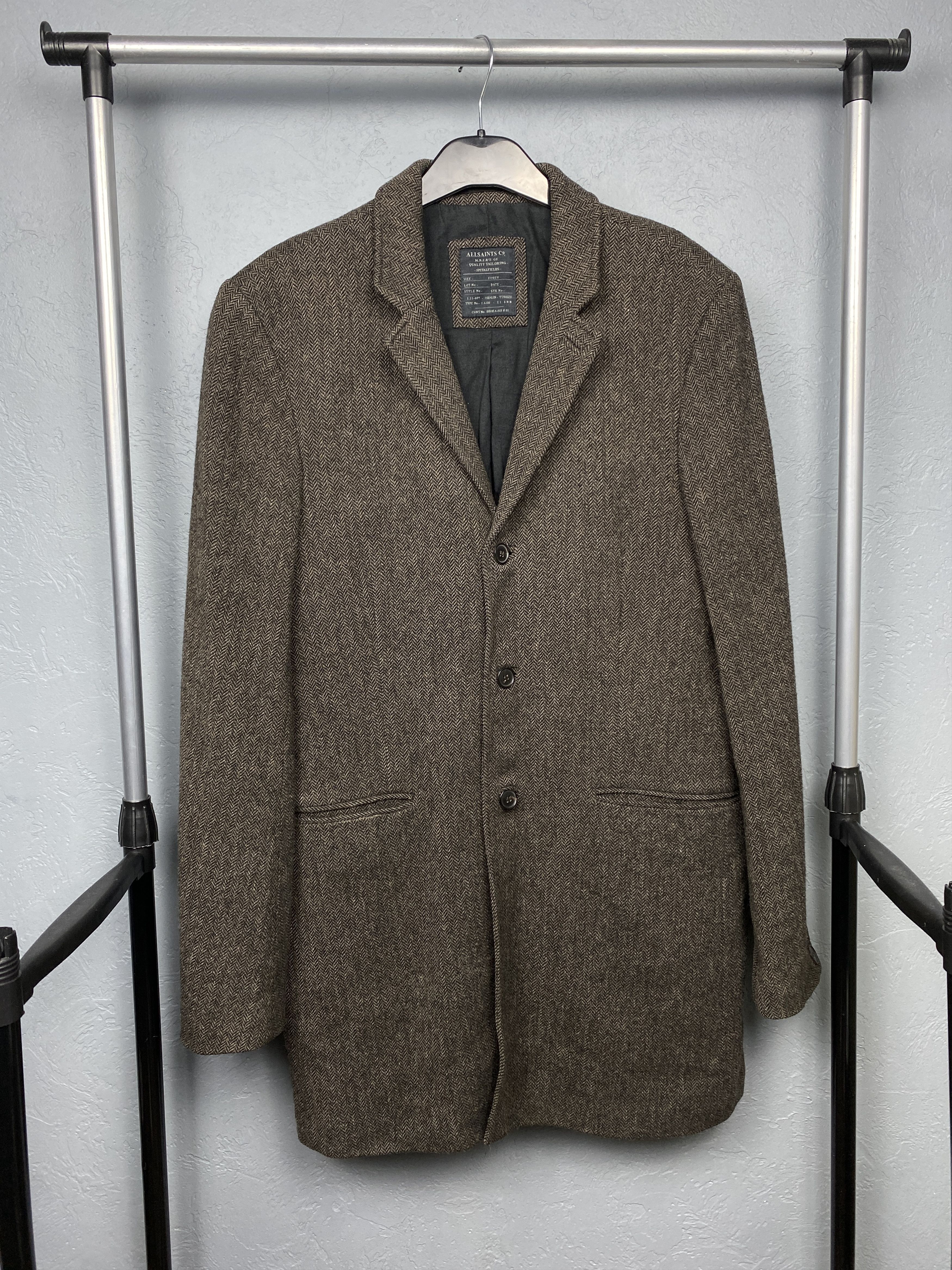 Allsaints Allsaints Vintage Pitch Wool Coat Jacket Size US M / EU 48-50 / 2 - 1 Thumbnail