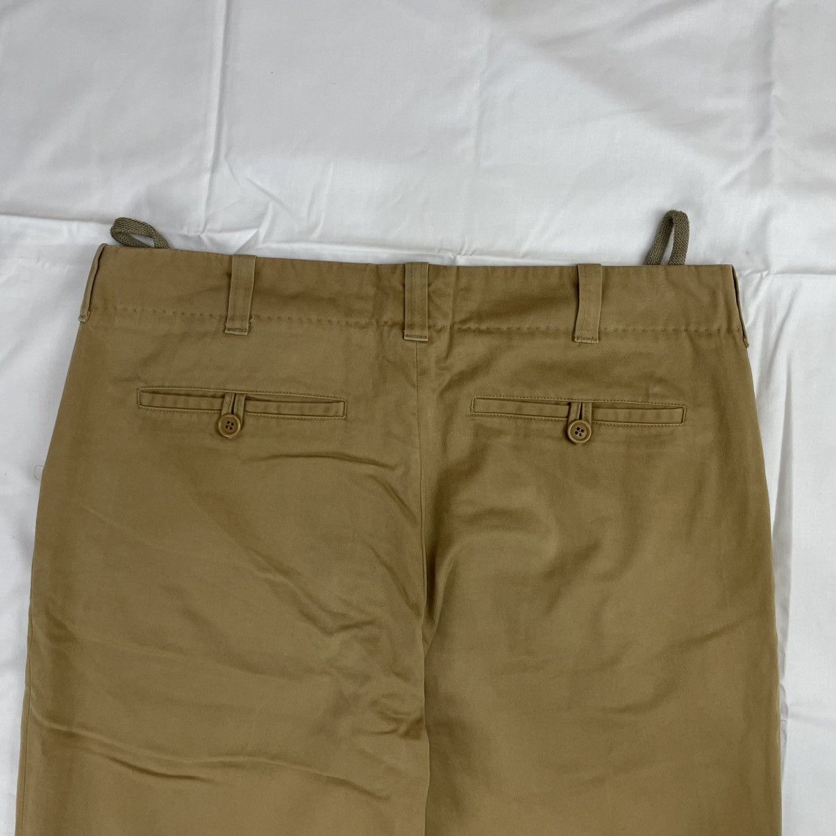 Helmut Lang 2004 Helmut Lang Hand Stitch Tailored Khaki Pants Vintage Size US 33 - 4 Thumbnail
