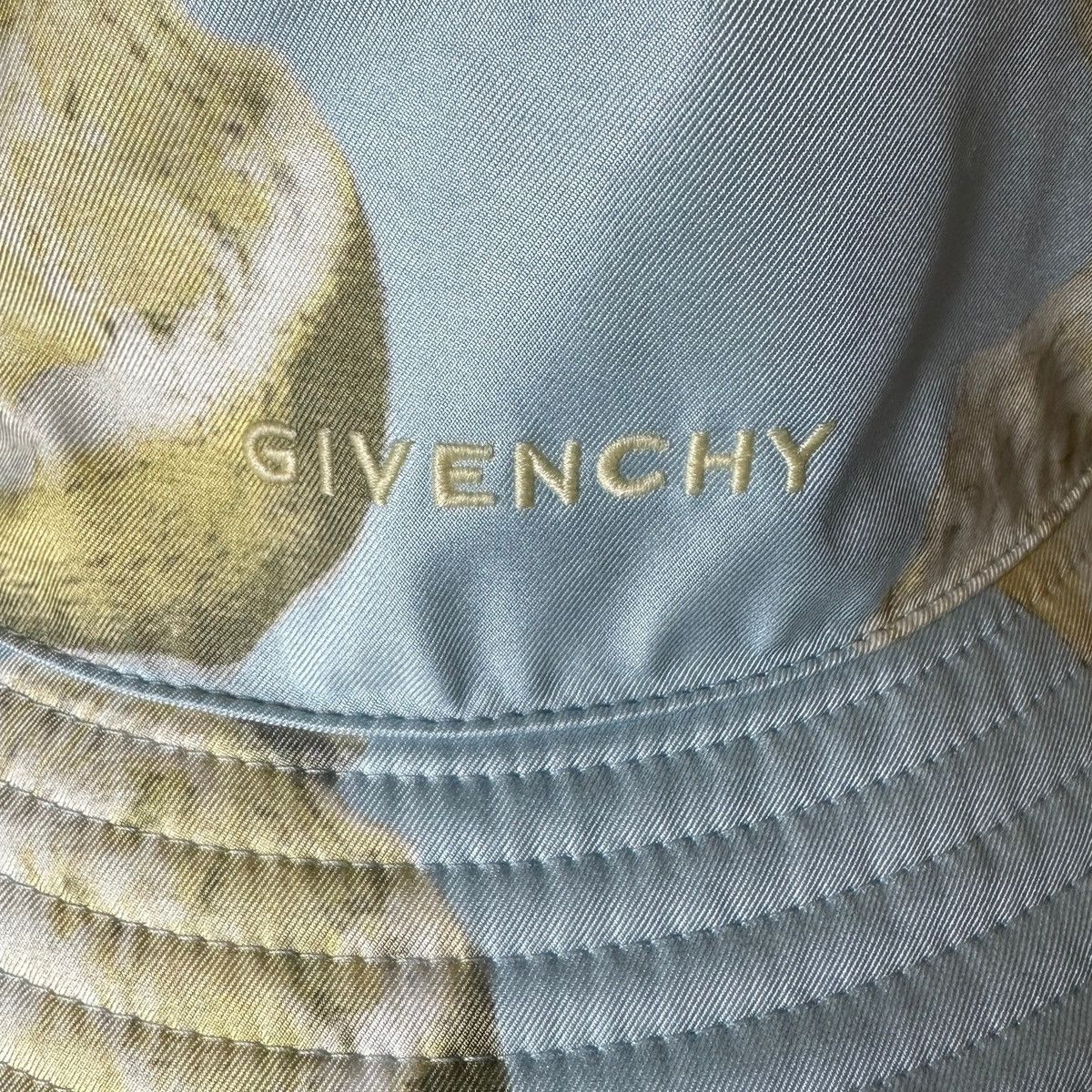Givenchy Givenchy NWT Lemon Print Silk Bucket Hat, Sky Blue, Size 56 Size ONE SIZE - 5 Thumbnail