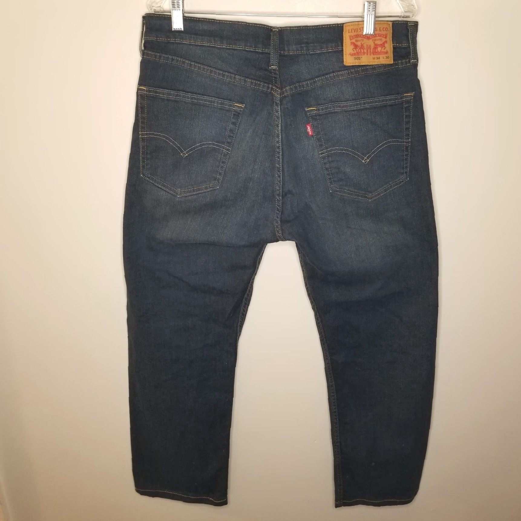 Levi's VINTAGE (if applicable) – Levi's 505 Jeans – Jeans – Men – 34x30 – Distressed Straight Blue Denim – Levi's 505 – 34x30 Mens Jeans Size US 34 / EU 50 - 5 Thumbnail