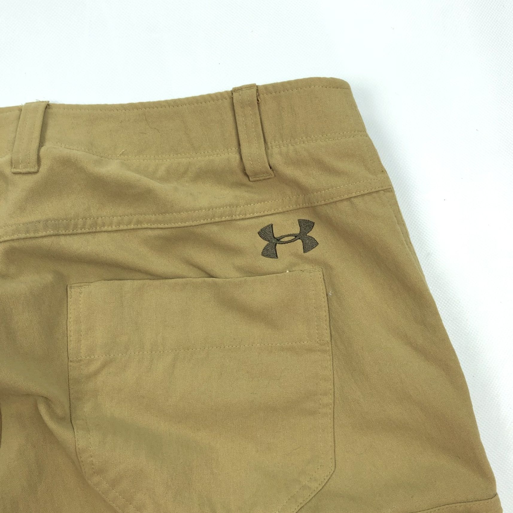 Under Armour Under Armour Men Cargo Pants 38x32 Khaki Tan Storm1 Outdoor Hiking Pockets Water Resistant Relaxed Button Zipper Size US 38 / EU 54 - 3 Thumbnail
