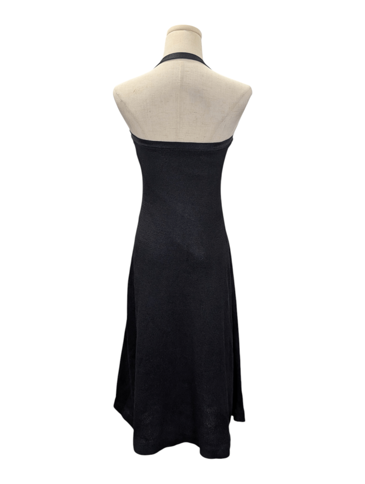 Ralph Lauren Ralph Lauren Black Silk Halter Neck Knit Dress Size XS / US 0-2 / IT 36-38 - 2 Thumbnail