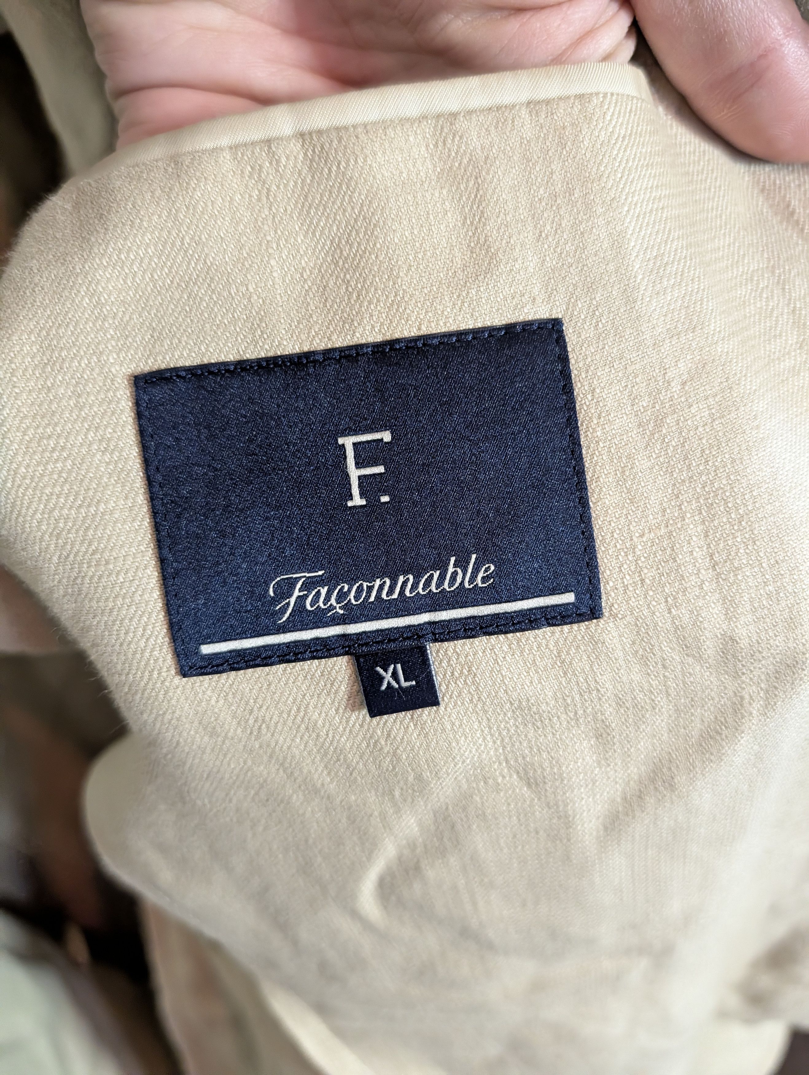 Faconnable Cream 100% pure LINEN unstructured sport coat XL Size US XL / EU 56 / 4 - 10 Thumbnail