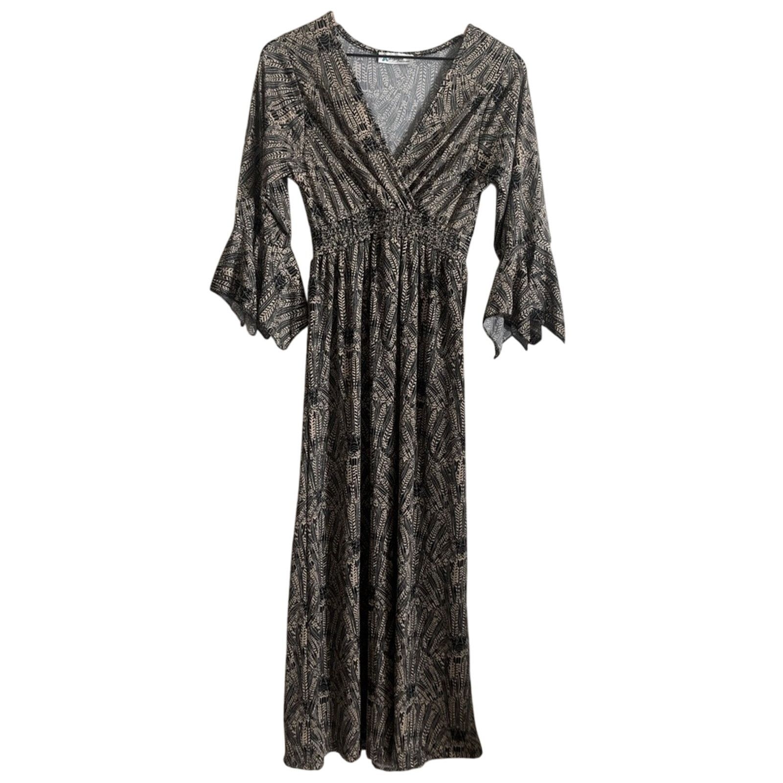 Other Candalite Women's Black Lace & Tan Maxi Dress 3X | Grailed