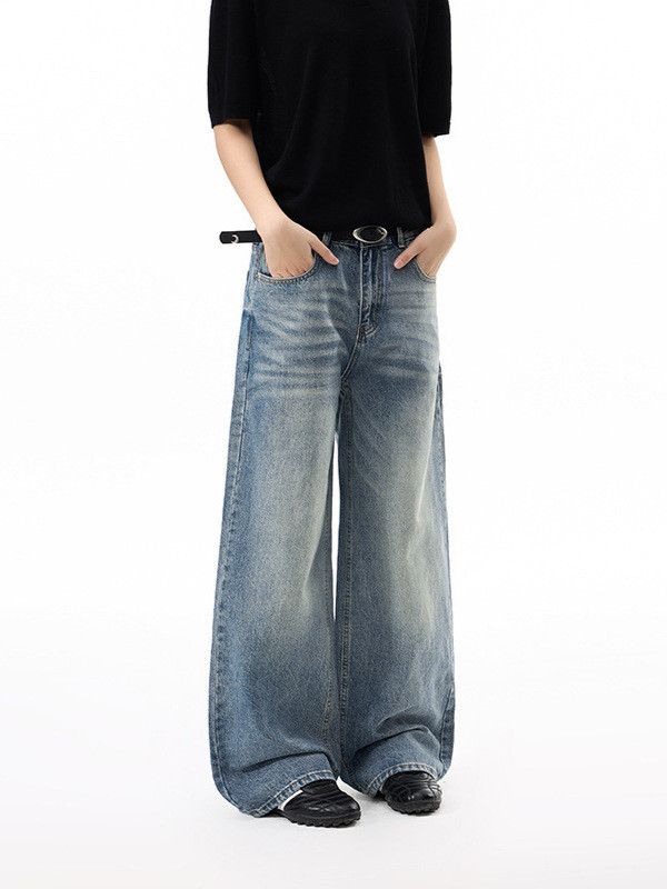 Japanese Brand American Retro Street Jeans with Whiskering (Cleanfit) Size US 32 / EU 48 - 3 Thumbnail