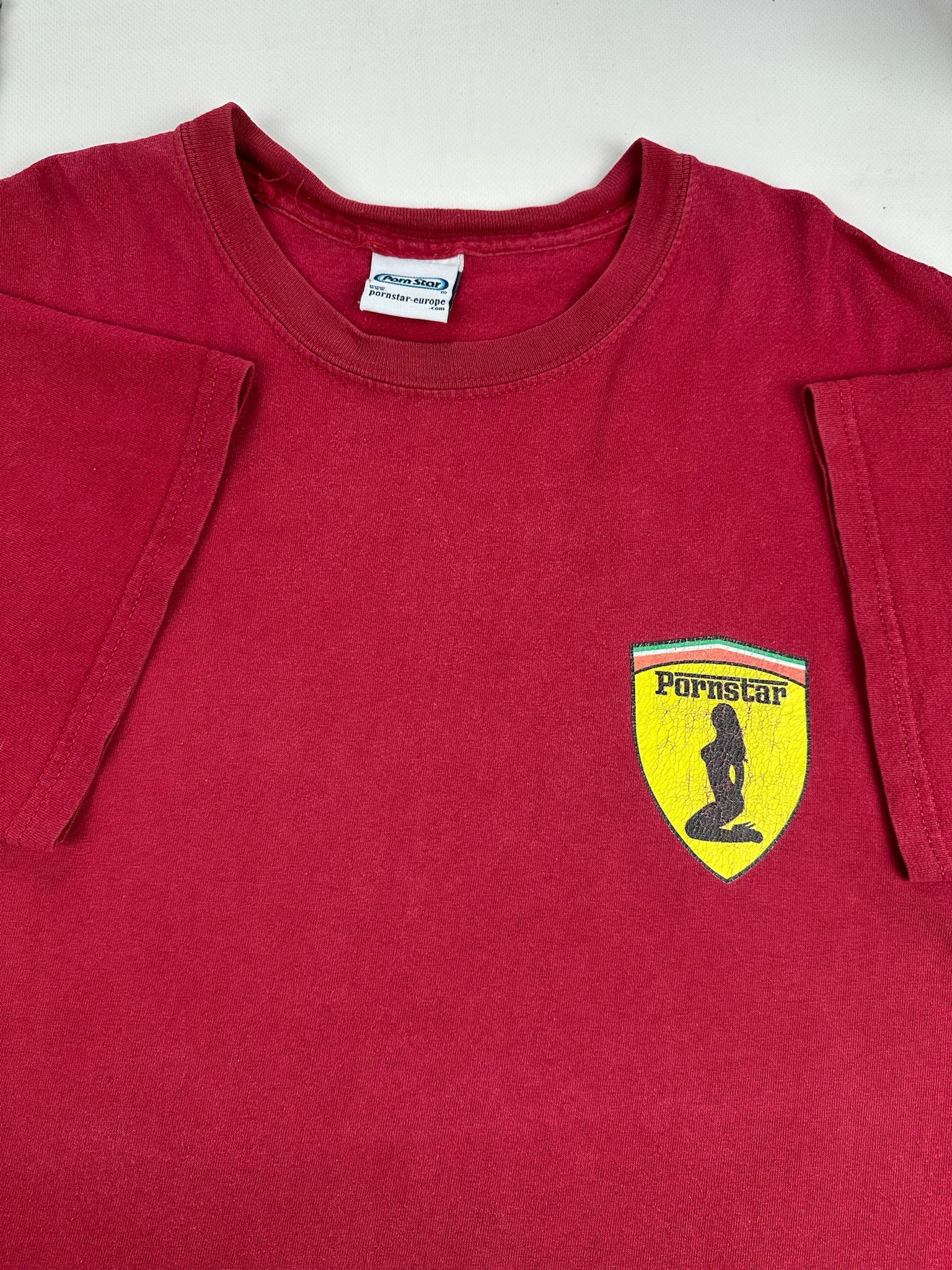 Vintage RARE Vintage Pornstar Tshirt Ferrari parody sexy tee Size US L / EU 52-54 / 3 - 1 Thumbnail
