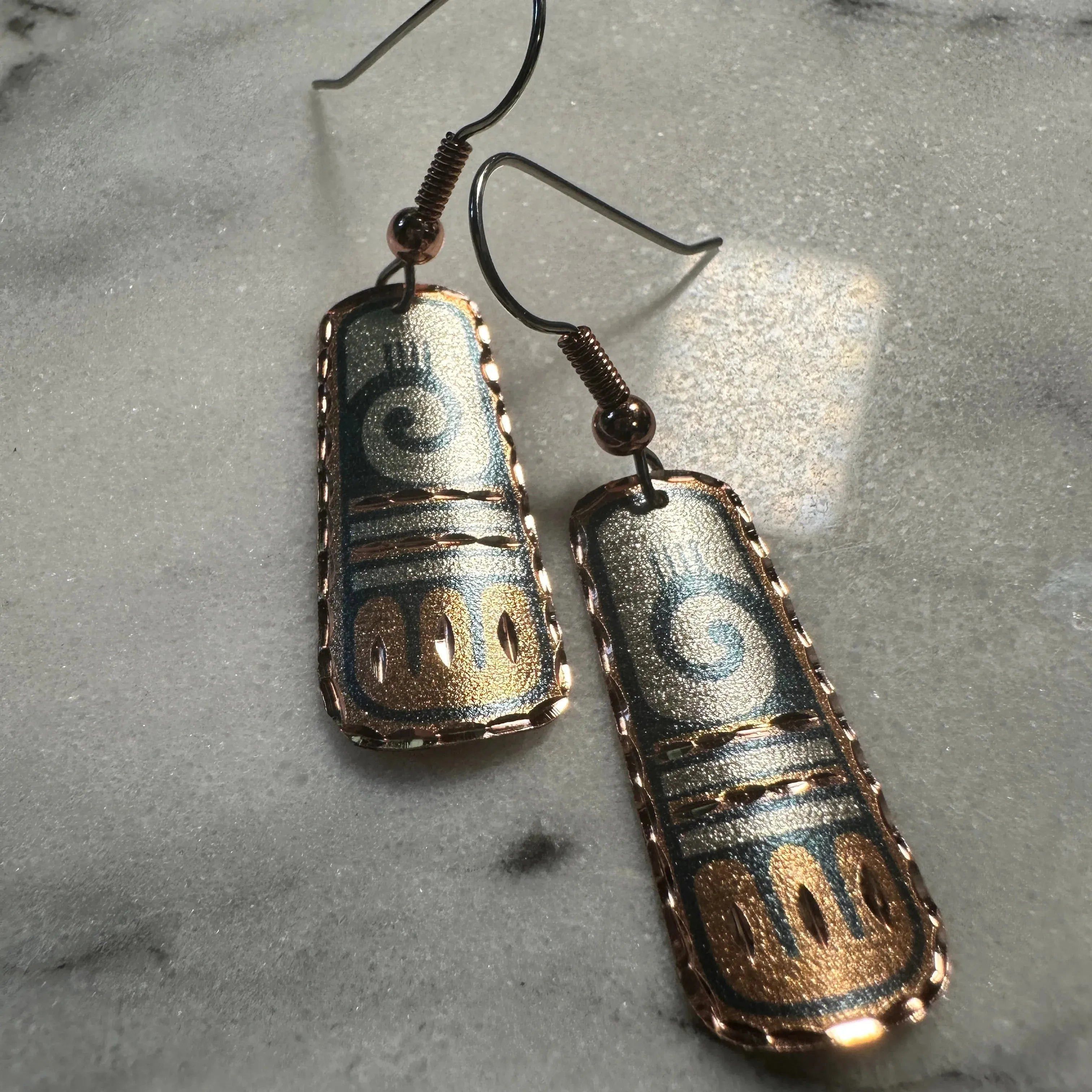 Other Handcrafted Boho Native American Earrings, Copper Wire Drop Size ONE SIZE - 2 Thumbnail
