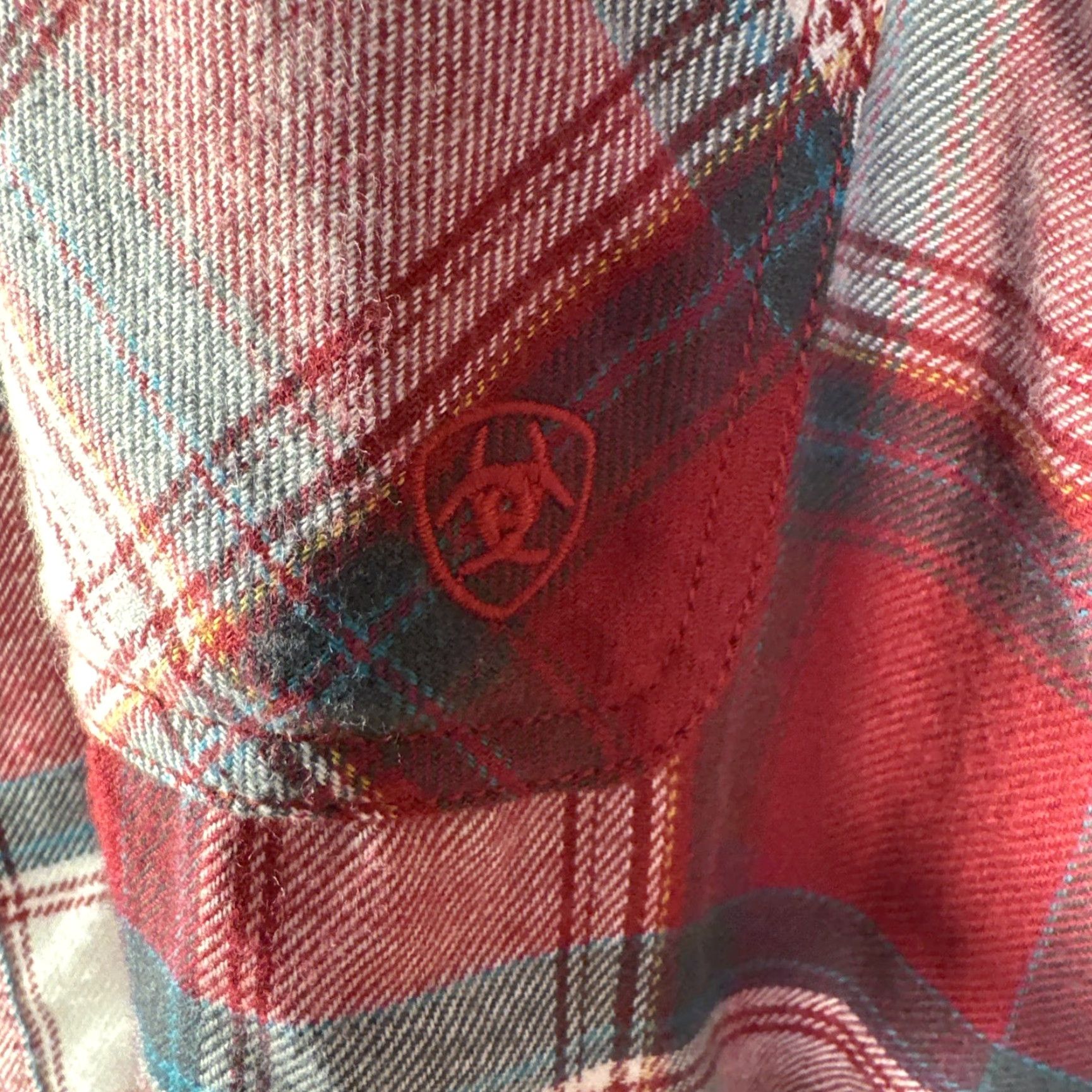 Ariat Ariat Hillsboro Western Shirt 2XLT Red Plaid Flannel Button-Up Long Sleeve Cowboys Mens Size US XXL / EU 58 / 5 - 4 Thumbnail