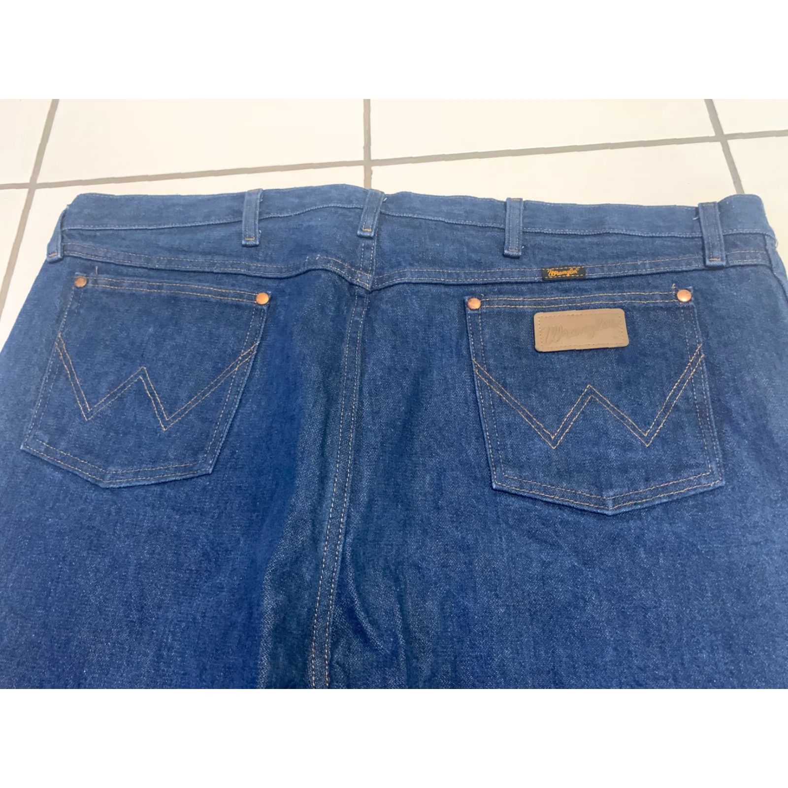 Wrangler WRANGLER REGULAR FIT MEN'S DENIM JEANS 46X32 BLUE Size US 30 / EU 46 - 3 Thumbnail